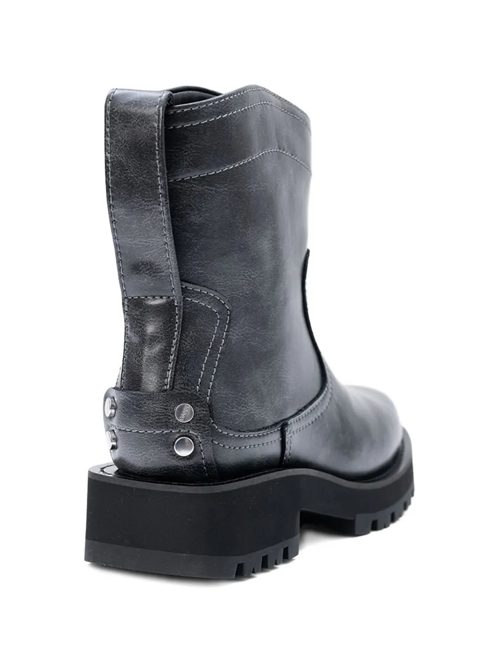 GANNI Laarzen met stiksel EBONY