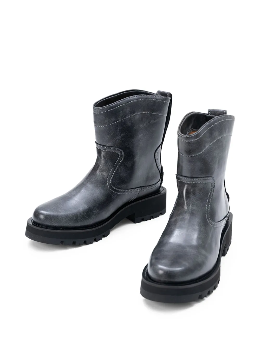 GANNI Laarzen met stiksel EBONY