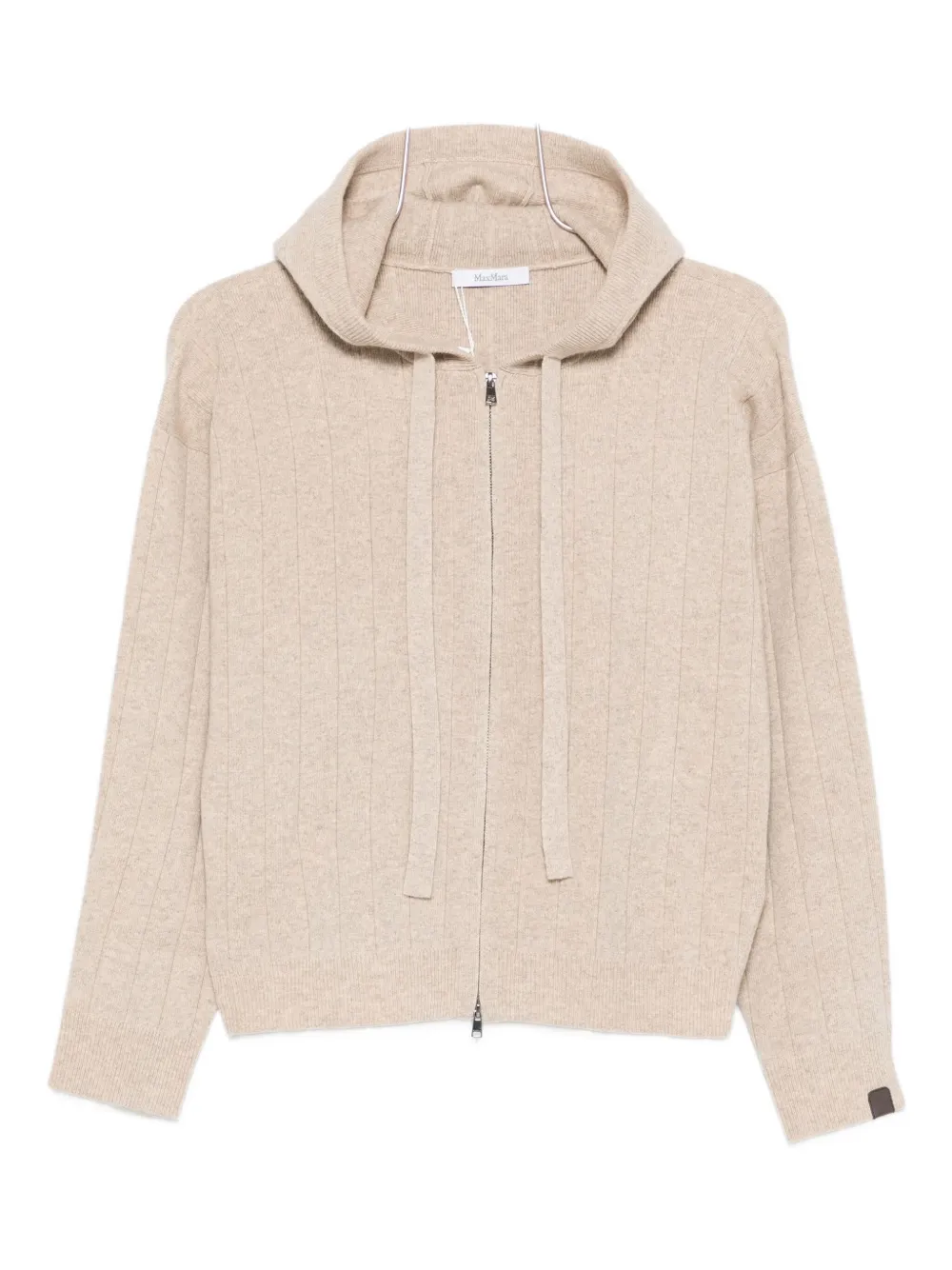 Max Mara ribbed knit hoodie - ニュートラル Max Mara ribbed knit hoodie - ニュートラル