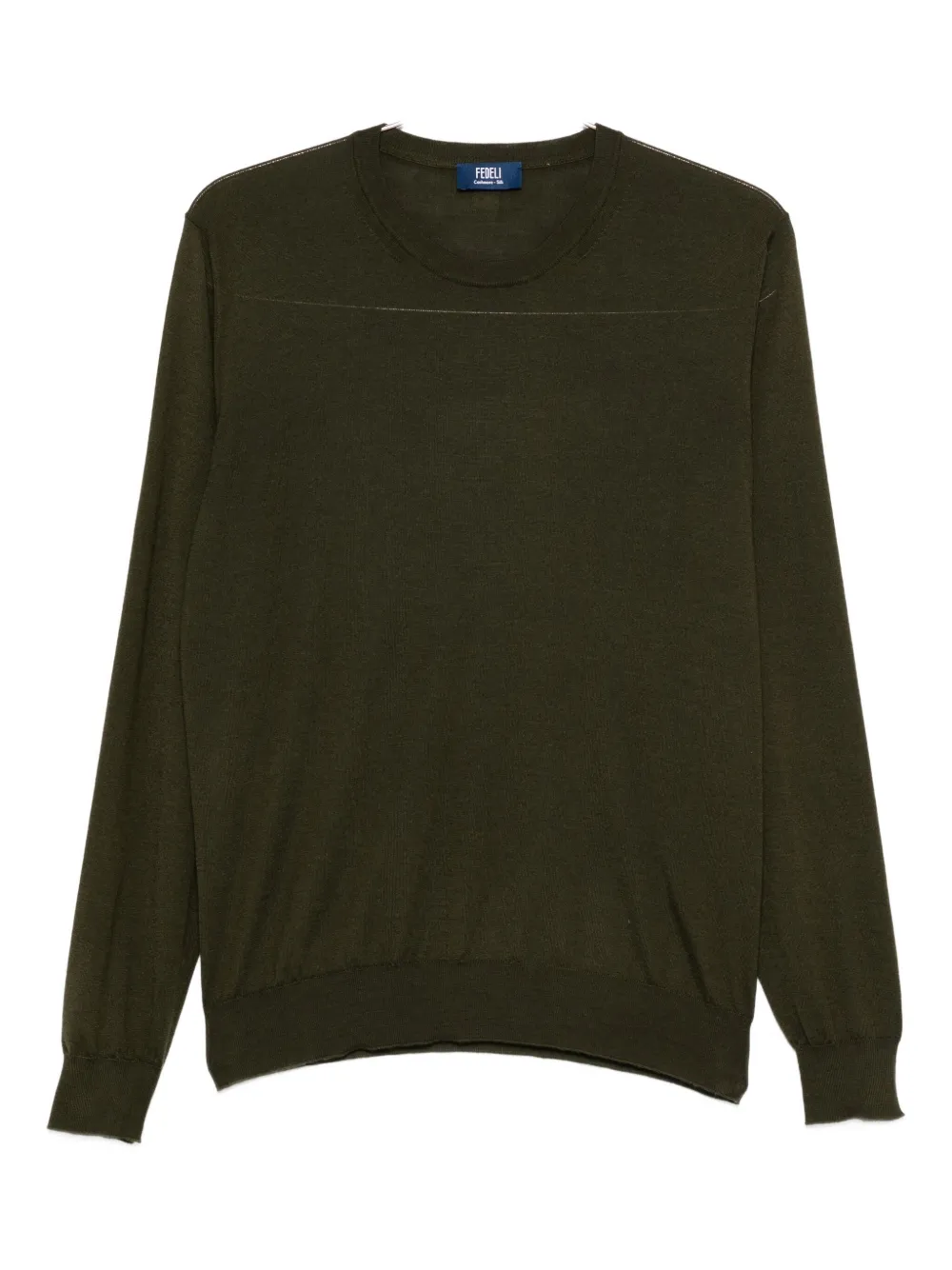 Fedeli Round-neck Cashmere Sweater In Green