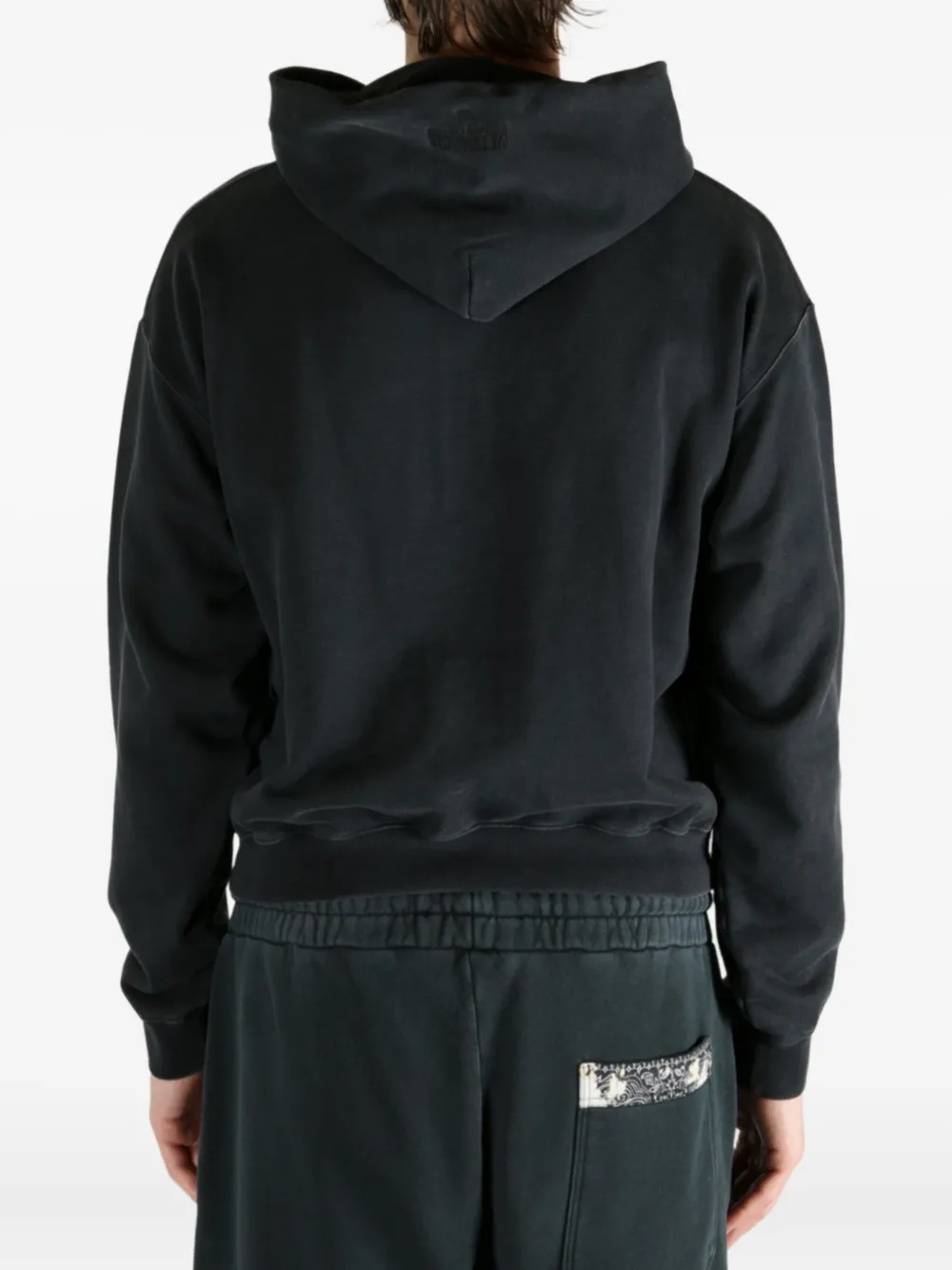 VETEMENTS text-print zip-up hoodie Zwart