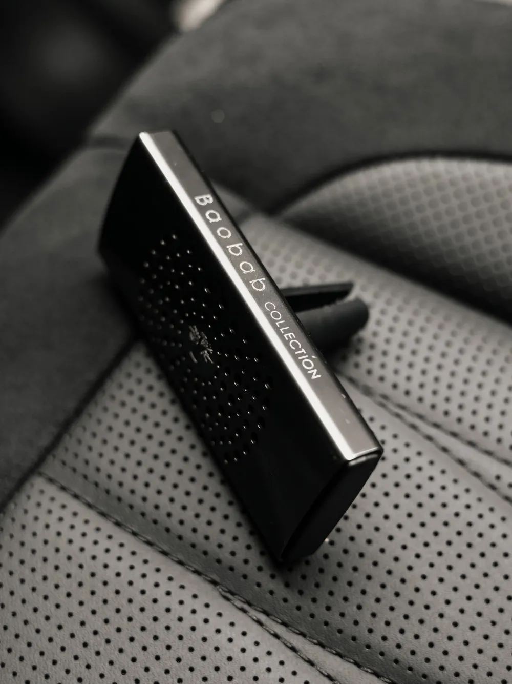 Baobab Perforated Car Diffuser In Black