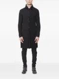 Devoa roll-neck knitted cardigan - Black