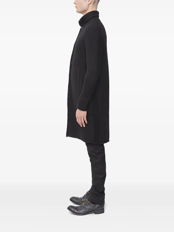 Devoa roll-neck Knitted Cardigan | Black | FARFETCH JO