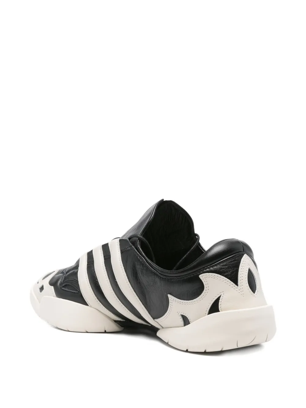 Y-3 Leather Trainers In Black