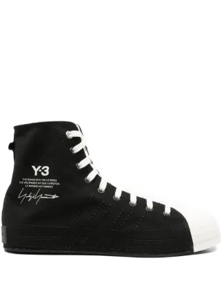 Y-3 ハイカット スニーカー | ブラック | FARFETCH JP