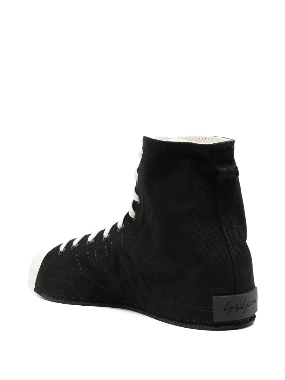 Y-3 high-top natural rubber trainers Black