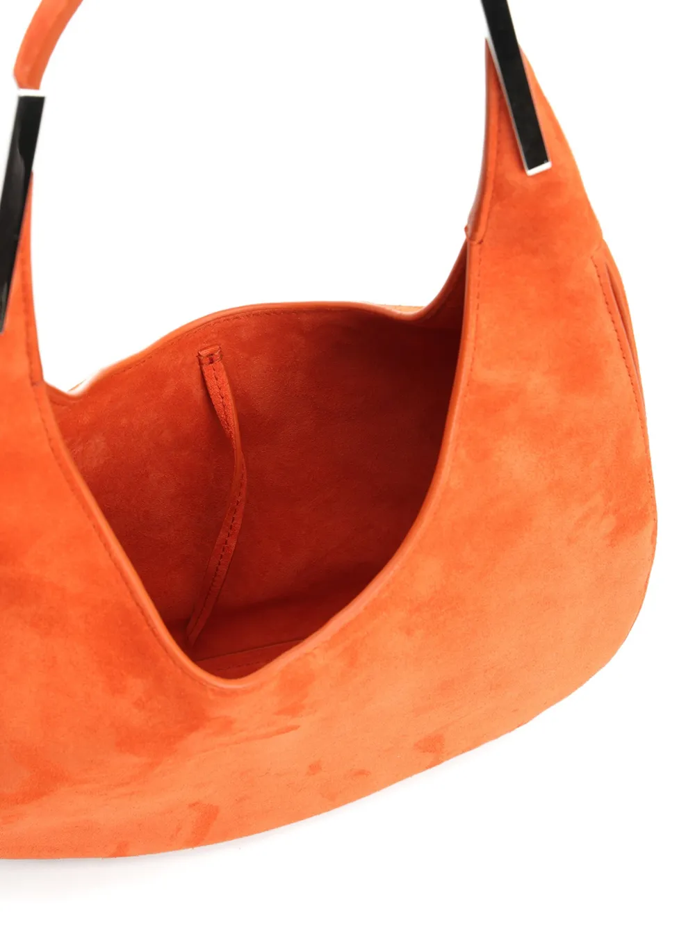 Savette Florence Crescent-shaped Shoulder Bag In Orange