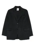 Semicouture buttoned-up flap-pocket blazer - Grey