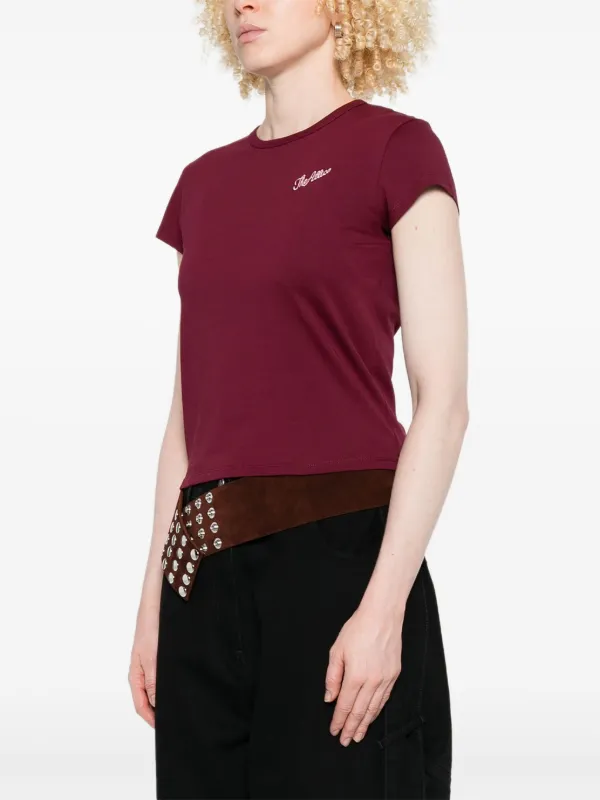 THE ATTICO ロゴ コットン Tシャツ The Attico ロゴ Tシャツ | レッド | FARFETCH JP