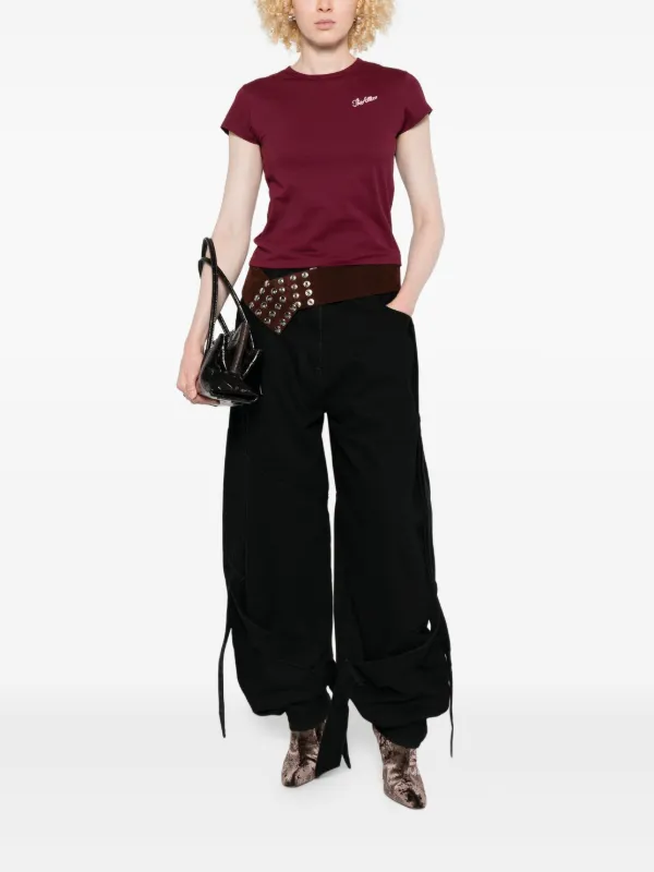 THE ATTICO ロゴ コットン Tシャツ The Attico ロゴ Tシャツ | レッド | FARFETCH JP