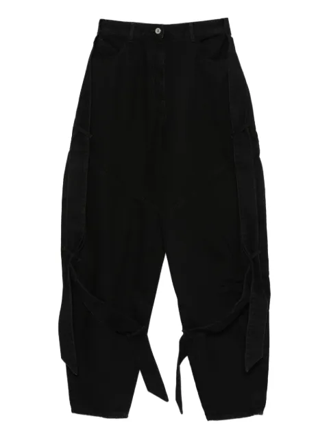 The Attico tie-detail panelled jeans