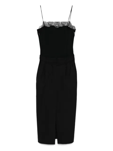 Semicouture lace-trimmed dress