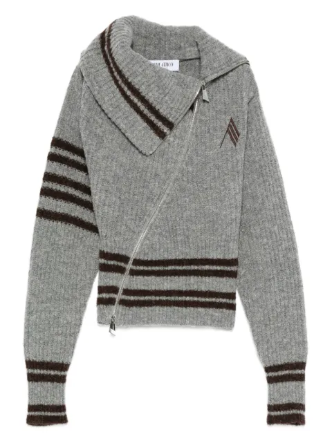 The Attico striped zip-front cardigan