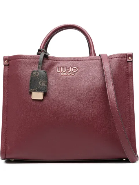LIU JO medium logo-plaque tote bag