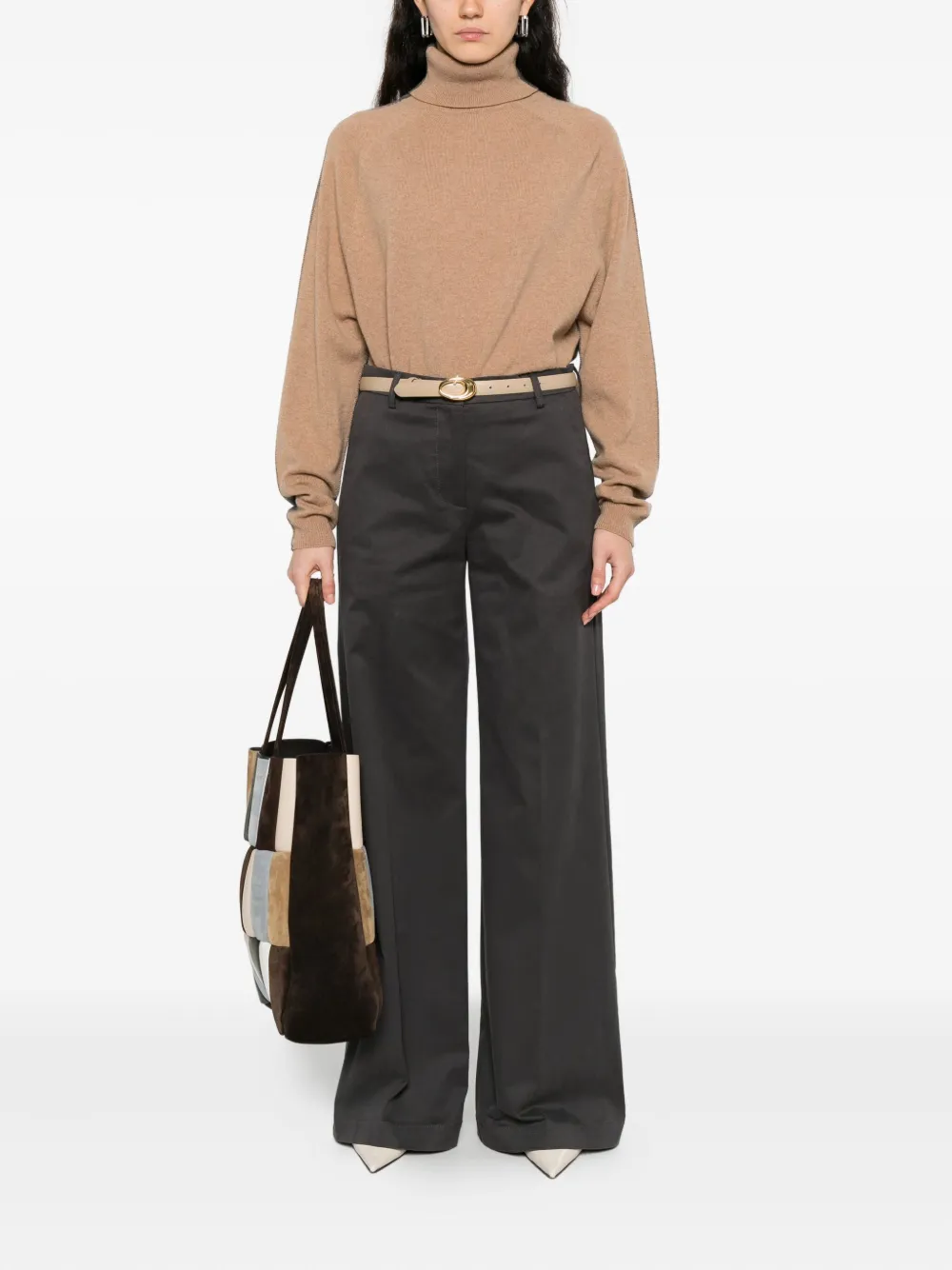 Semicouture Broek met wijde pijpen - Grijs