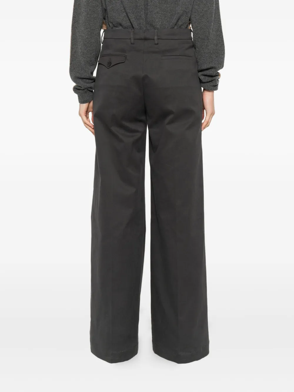 Semicouture Broek met wijde pijpen Grijs