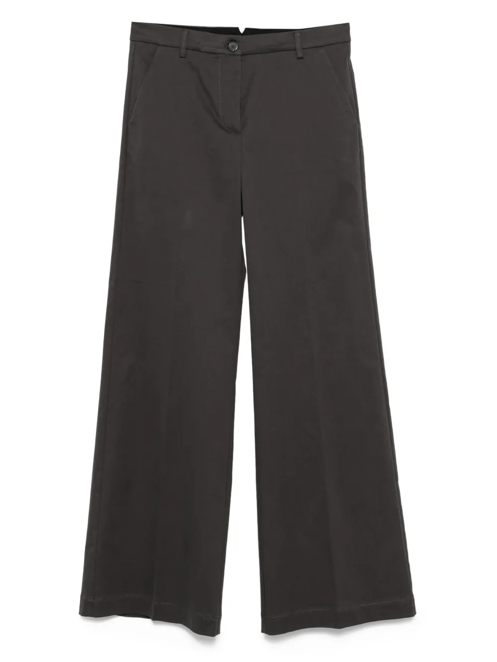 Semicouture Broek met wijde pijpen Grijs