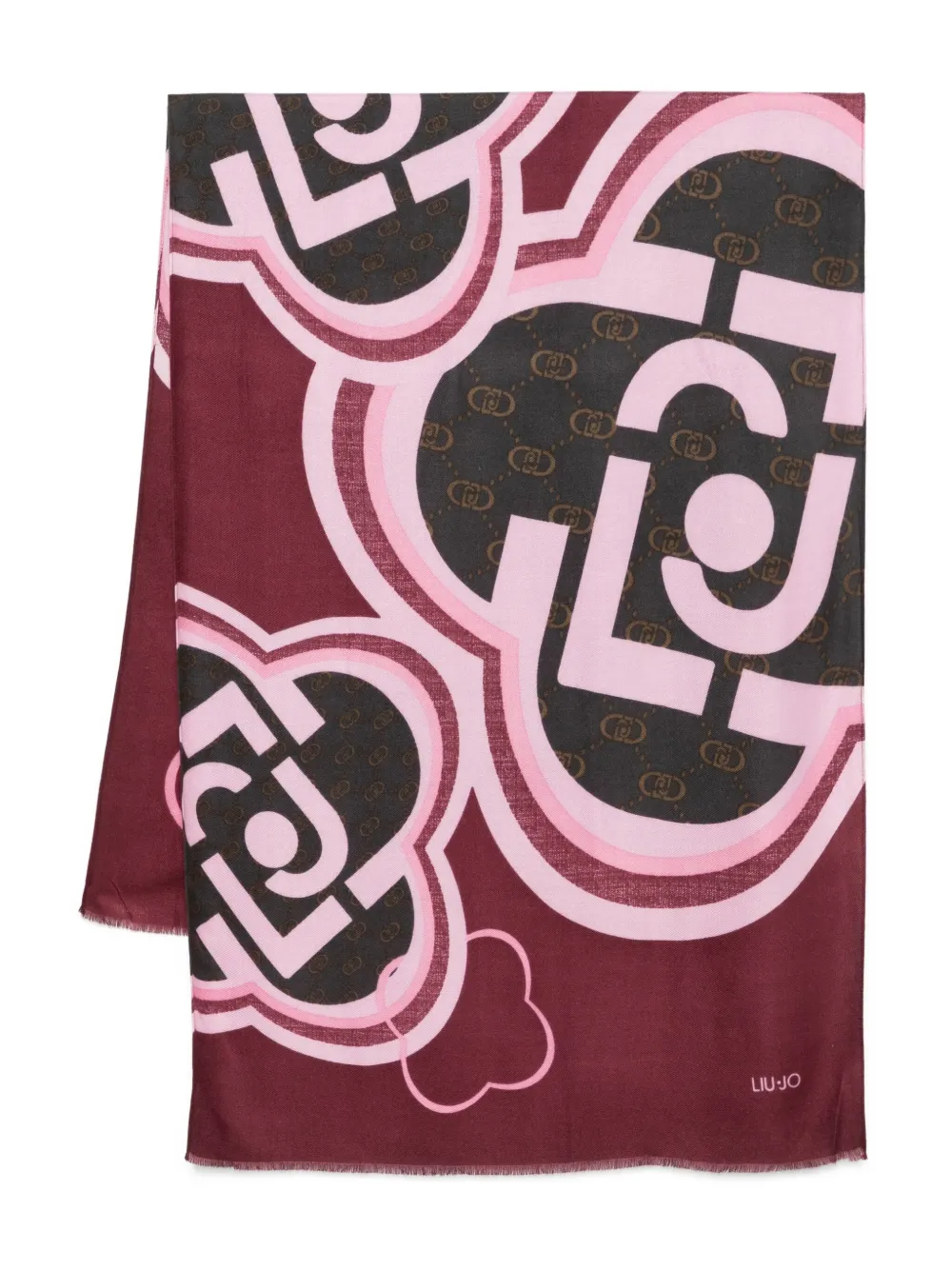 logo-print scarf