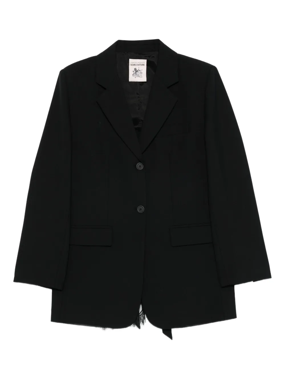 lace-trimmed button jacket