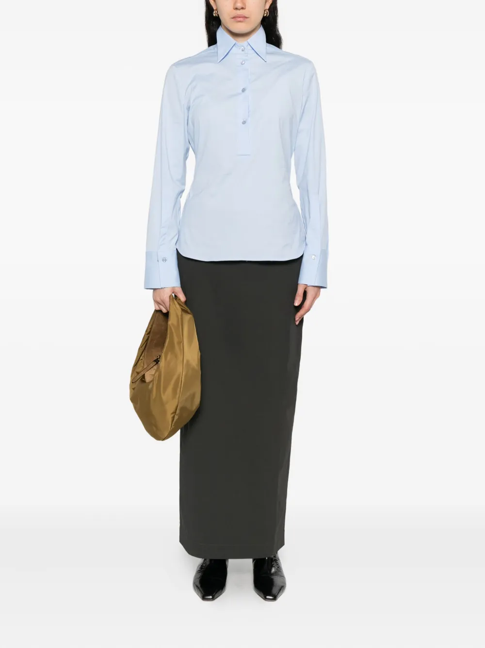 Semicouture classic-collar shirt - Blauw