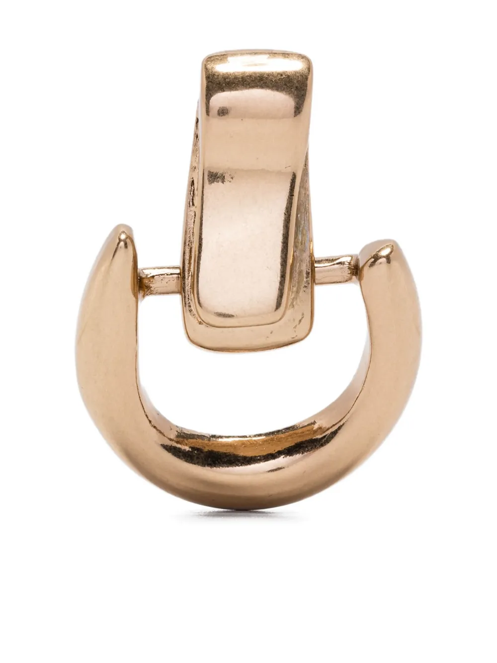 Ermanno Scervino Small Gold-plated Buckle Earrings In Gold