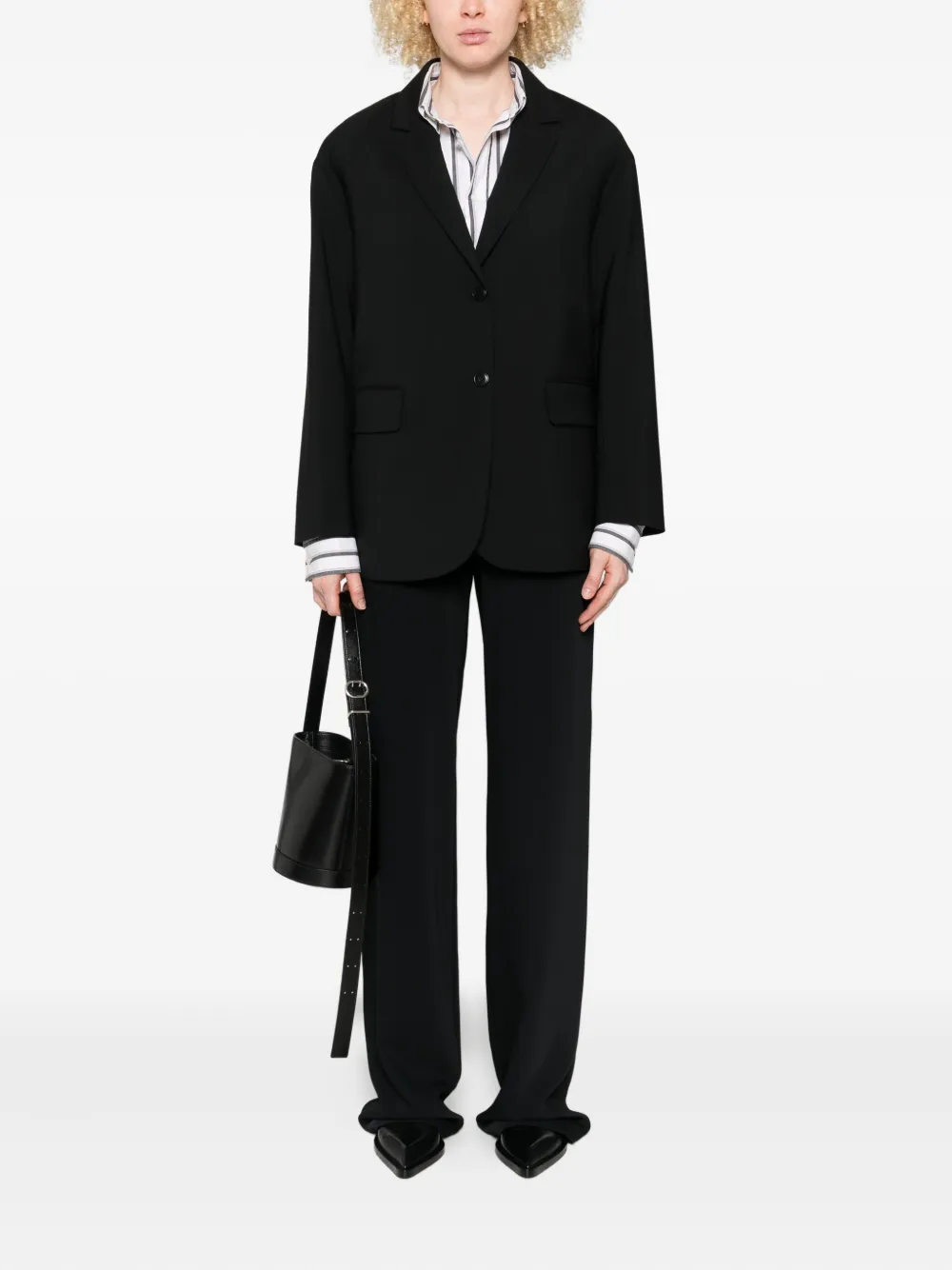 Ermanno Scervino Blazer met enkele rij knopen Zwart