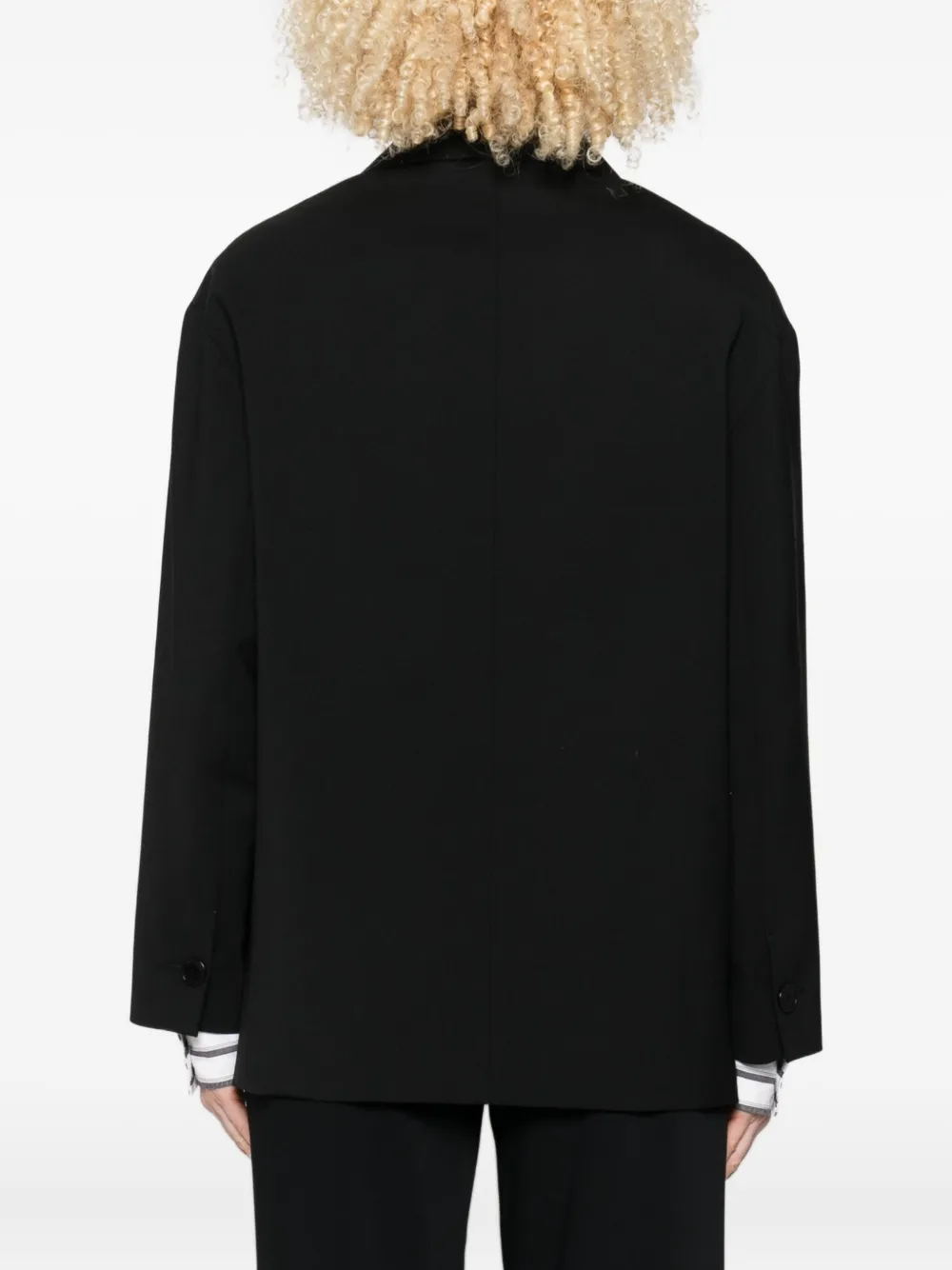 Ermanno Scervino Blazer met enkele rij knopen Zwart