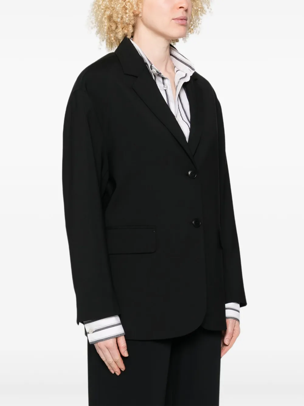 Ermanno Scervino Blazer met enkele rij knopen Zwart