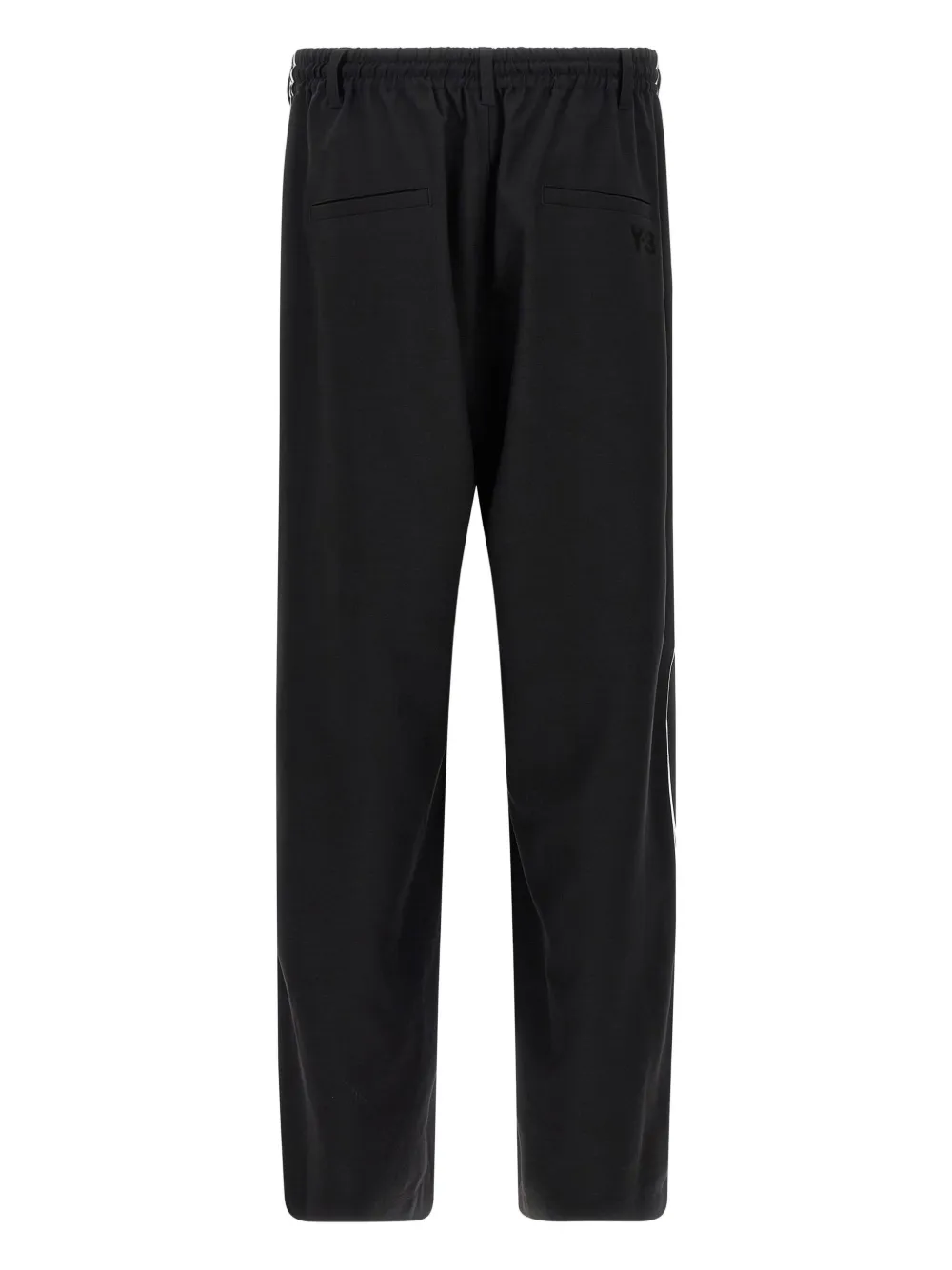 Y-3 ADIDAS Broek met trekkoord en zijstreep Zwart