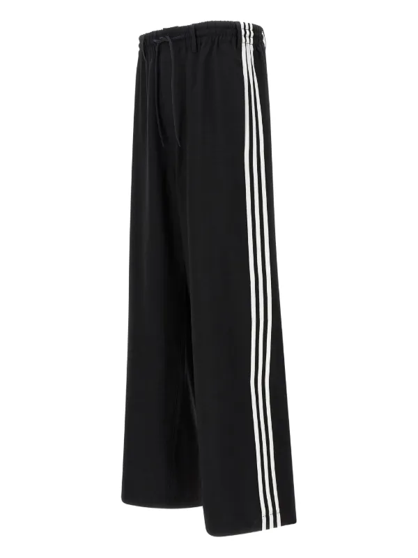 Y-3 ADIDAS side-stripe Drawstring Trousers | Black | FARFETCH