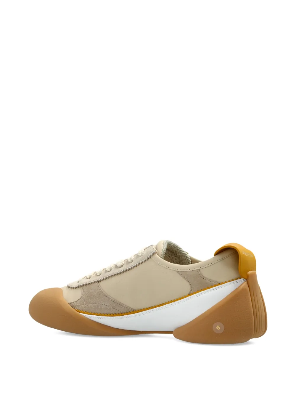 Alexander McQueen leather panelled sneakers Neutrals