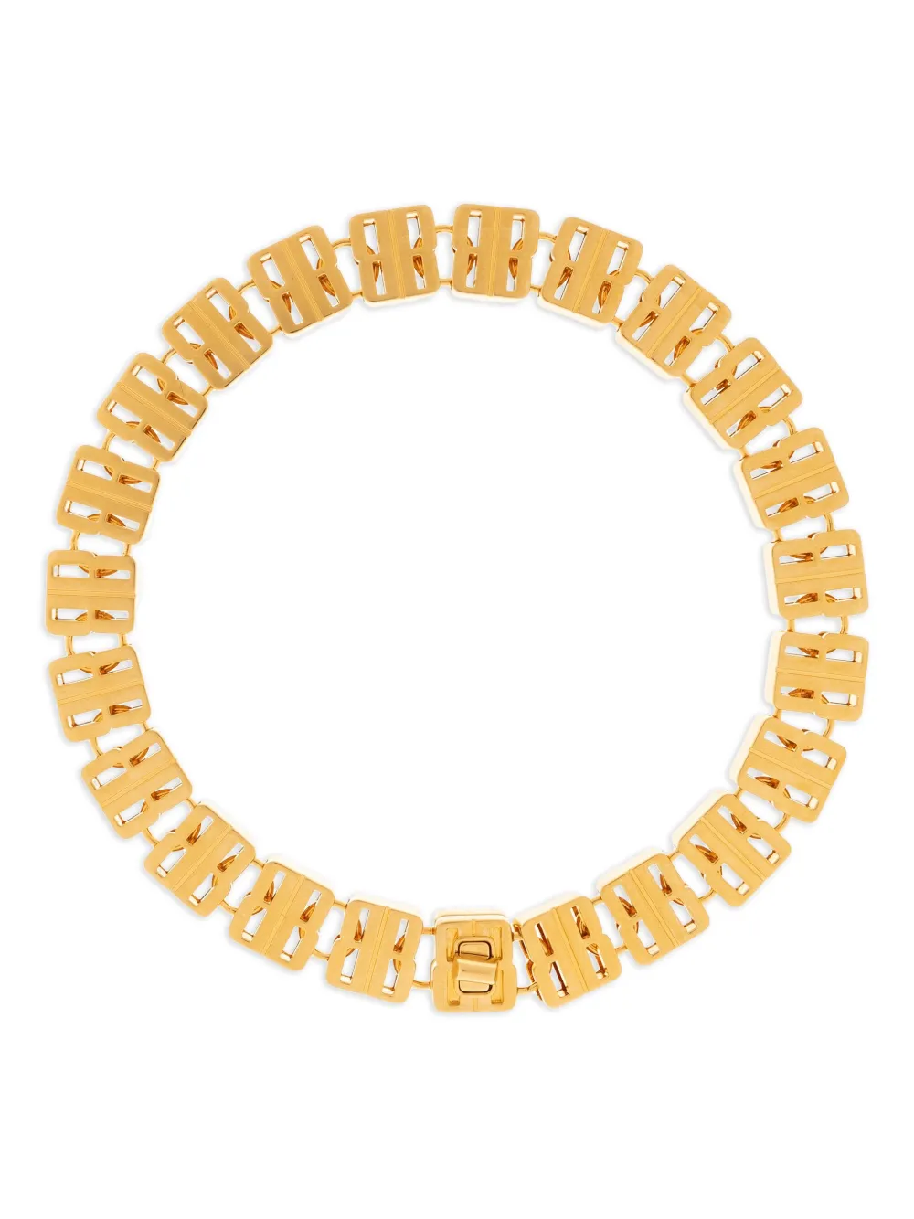 Balenciaga logo-lettering nano-link necklace - Gold