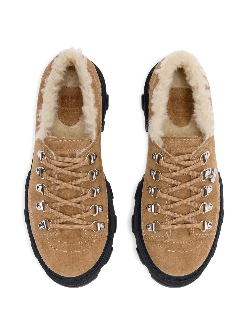 GANNI Suède leren loafers Bruin