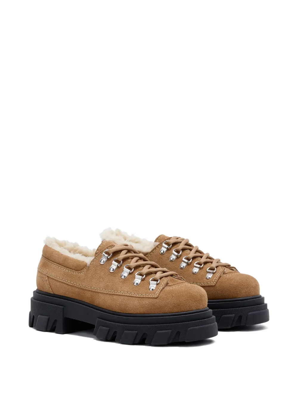 GANNI Suède leren loafers Bruin