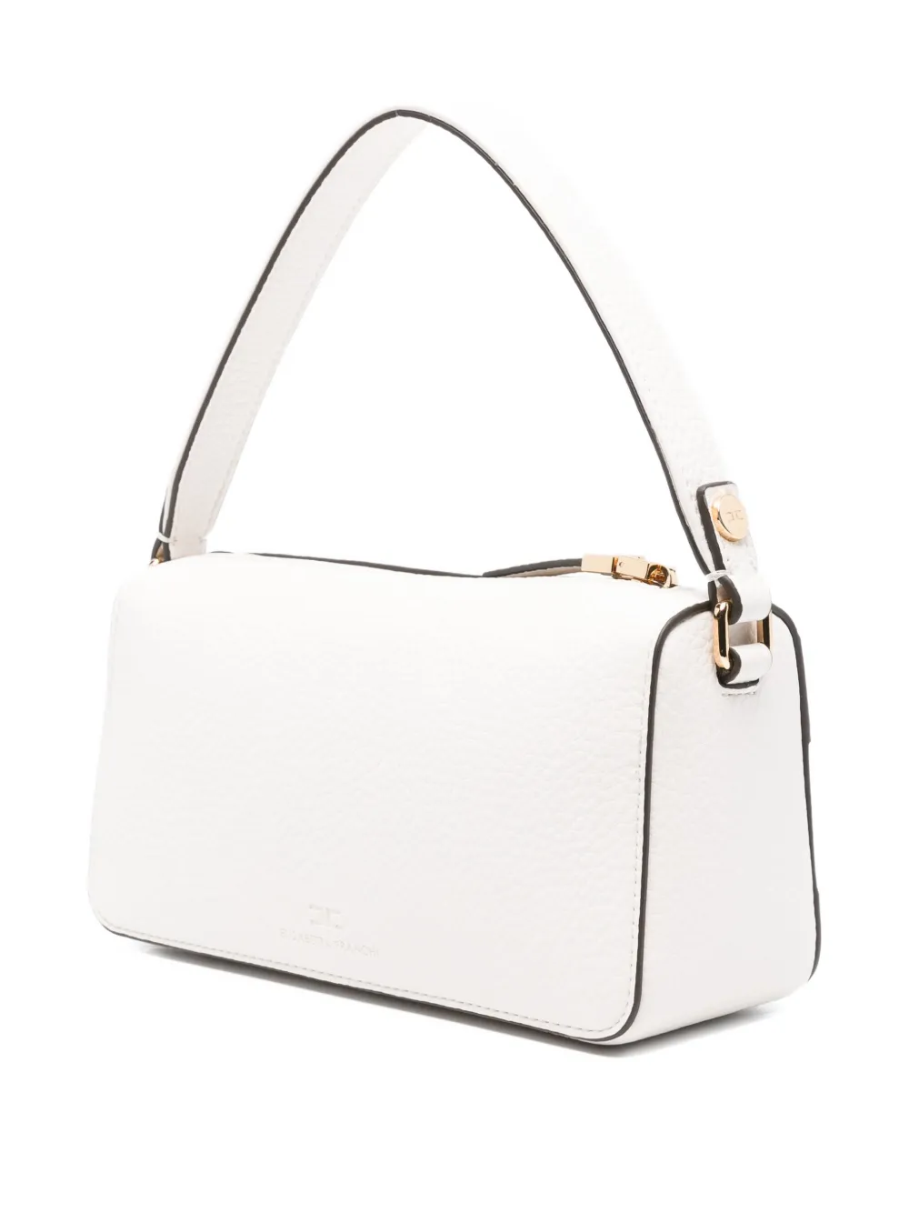 Elisabetta Franchi logo shoulder bag Beige