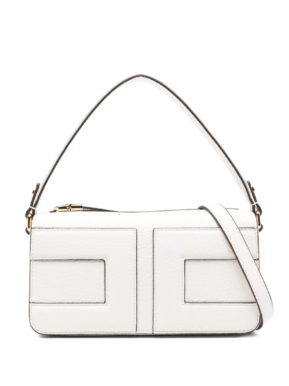 Elisabetta Franchi logo shoulder bag Beige