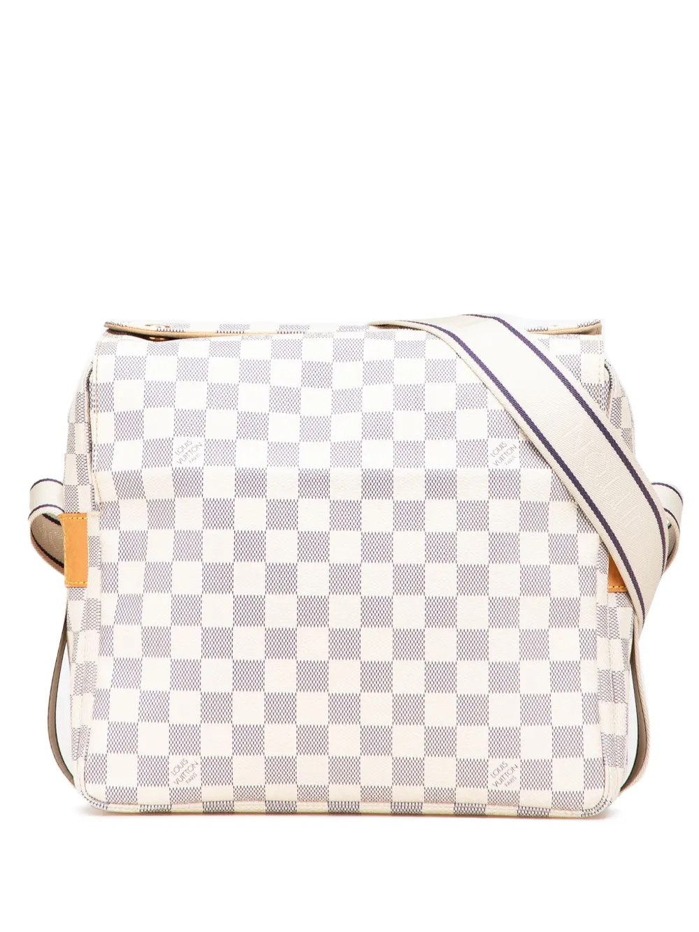 Louis Vuitton Pre-Owned 2008 Damier Azur Naviglio crossbody bag - ホワイト Louis Vuitton Pre-Owned 2008 Damier Azur Naviglio crossbody bag - ホワイト