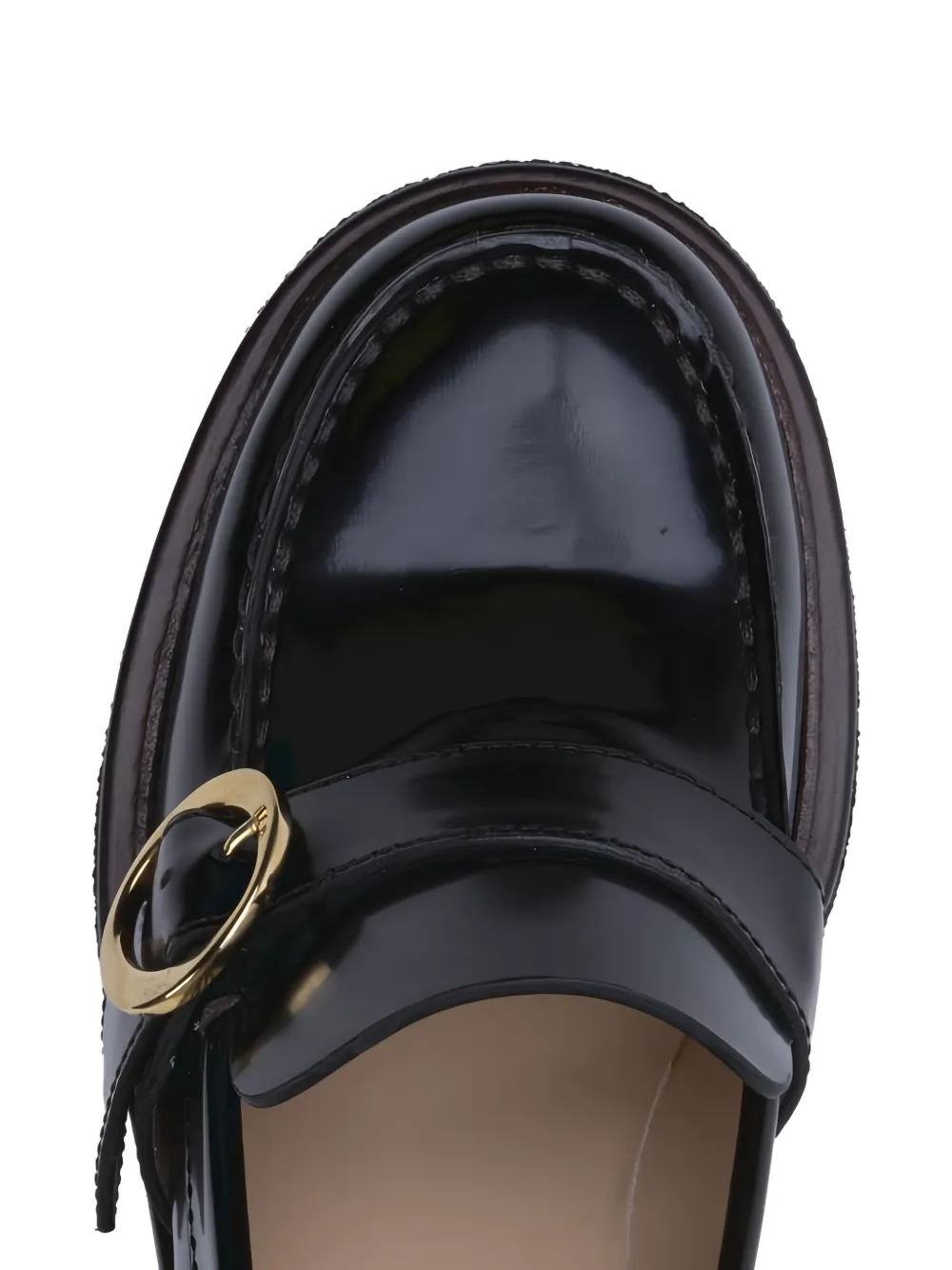 Odissì 95mm Gabriella platform loafers - Zwart
