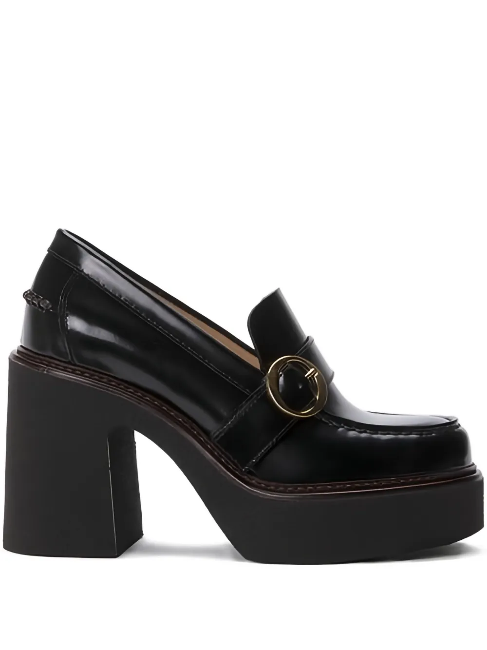 Odissi 95mm Gabriella Platform Loafers In Black