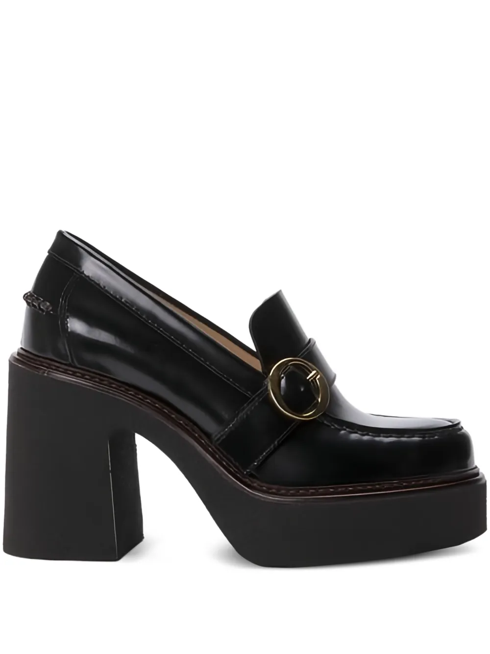 Odissì 95 mm Gabriella loafers met plateauzool Zwart