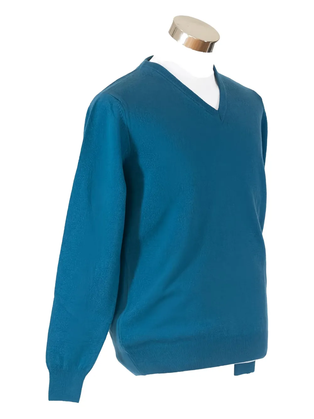 Loja Das Meias V-neck Longsleeve Sweater In Blue