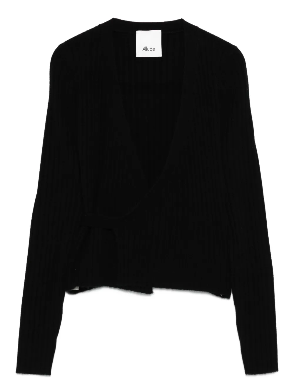 ribbed wrap cardigan