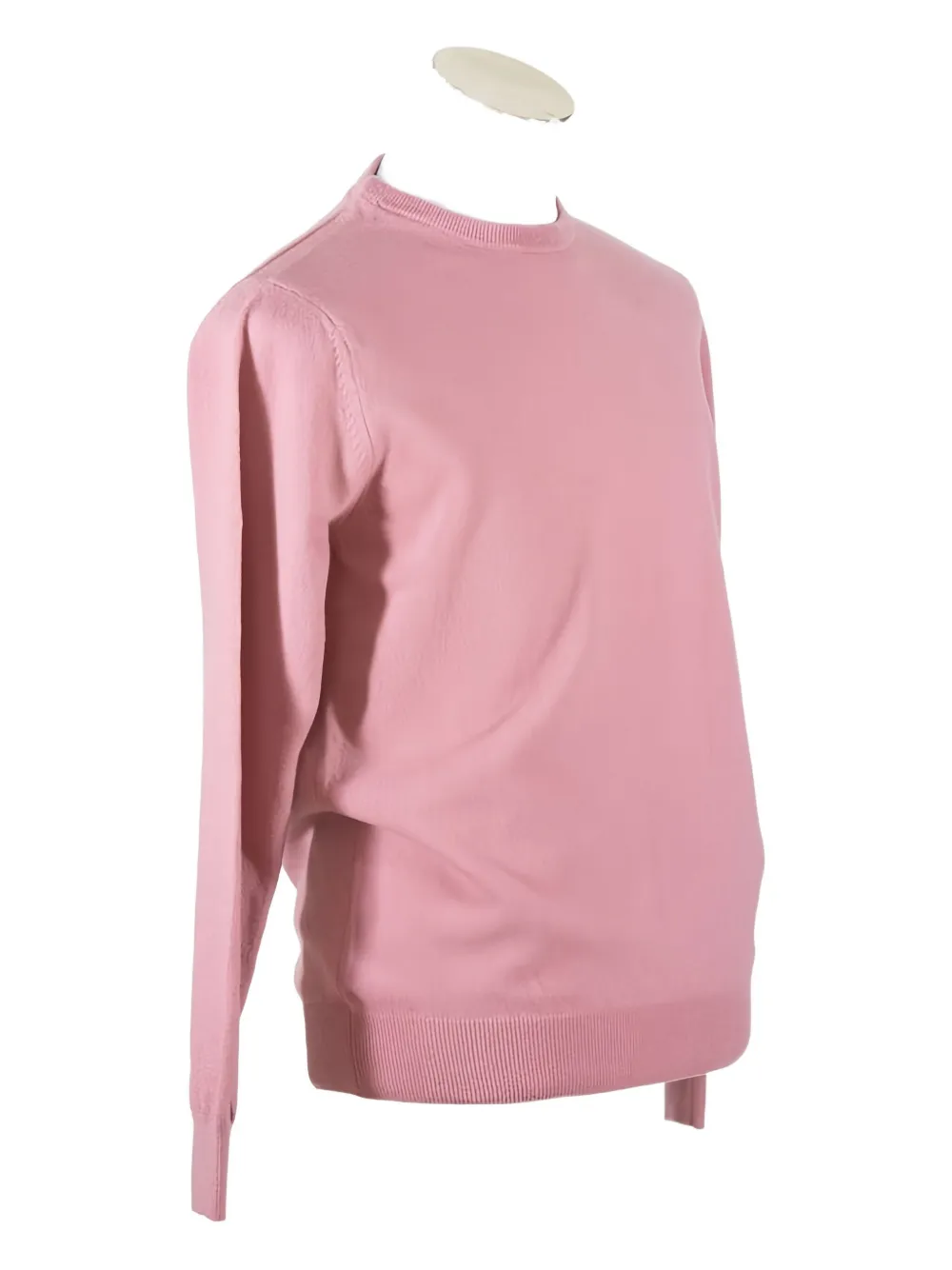 Loja Das Meias Crew Neck Knitted Sweater In Pink
