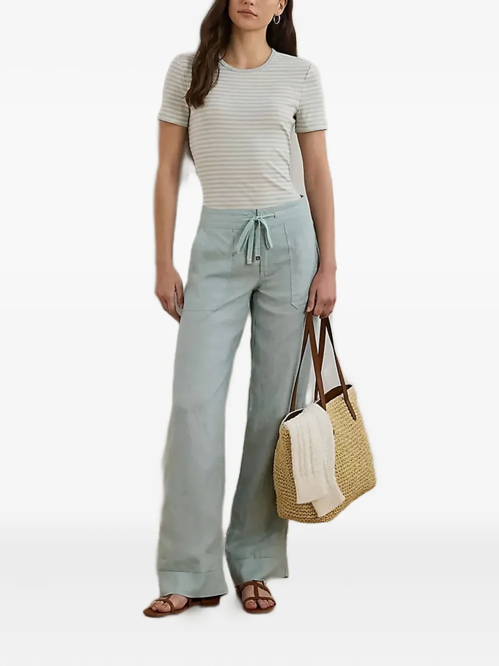 Lauren Ralph Lauren Broek met trekkoord - Blauw