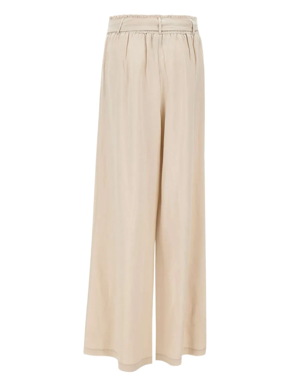 Kaos Straight plooibroek met gestrikte taille - Beige