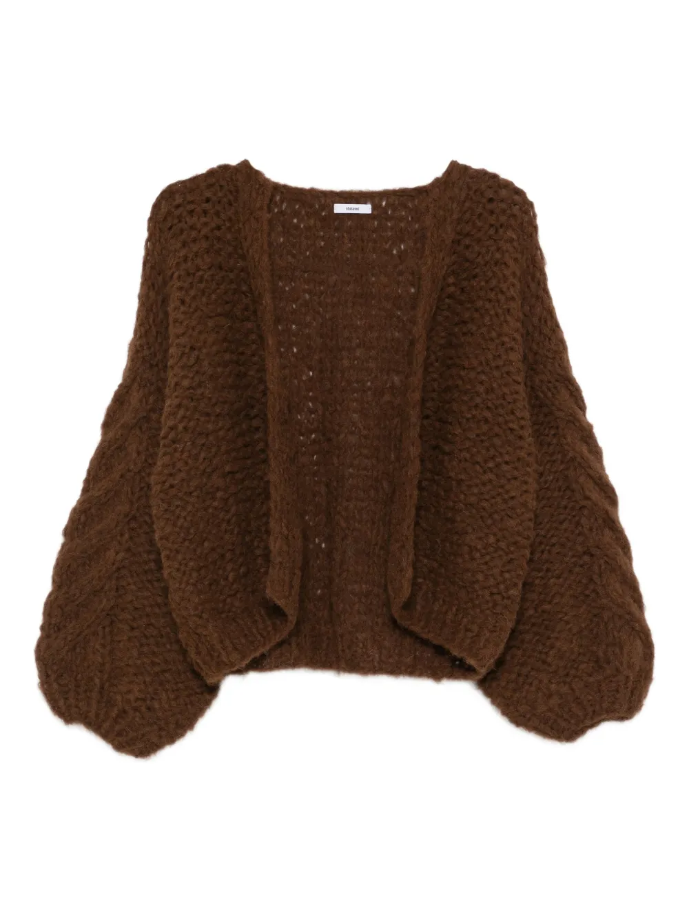 balloon-sleeve cardigan