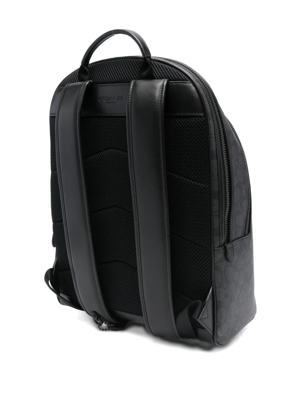 Coach Monogram-print Adjustable Backpack In Gray