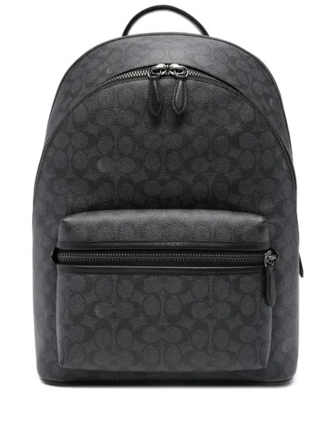 Coach monogram-print adjustable backpack