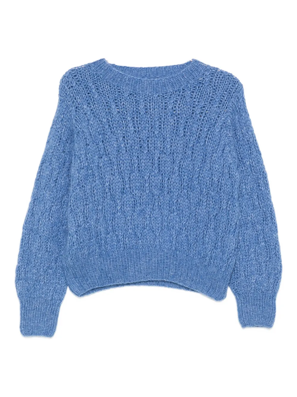 cable-knit sweater